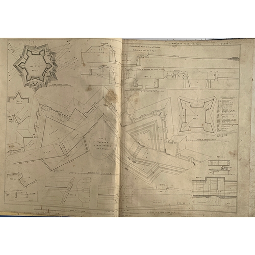 299 - Straith, Major H., Plates for Straith's Treatise on Fortification and Artillery. Some scuffing to bl... 