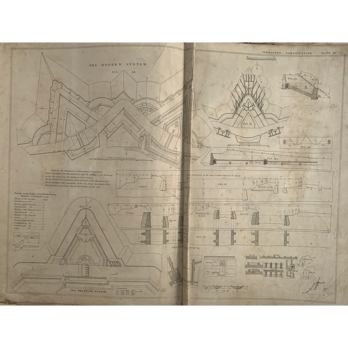 299 - Straith, Major H., Plates for Straith's Treatise on Fortification and Artillery. Some scuffing to bl... 