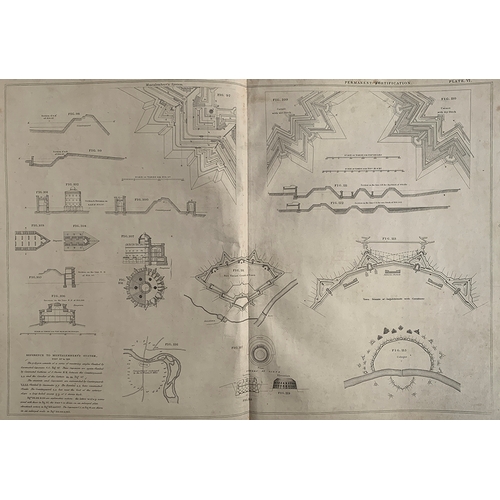 299 - Straith, Major H., Plates for Straith's Treatise on Fortification and Artillery. Some scuffing to bl... 