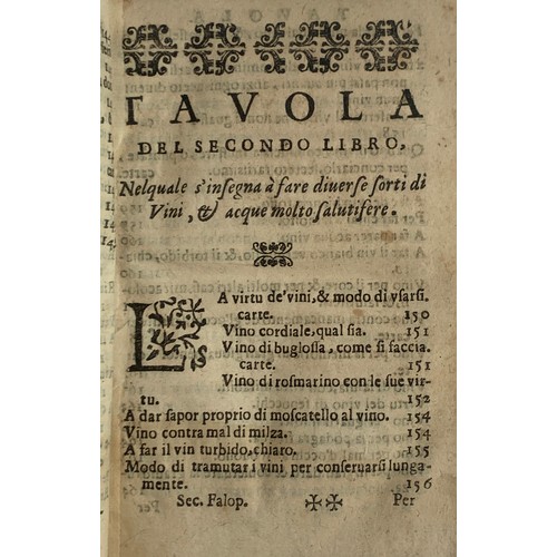 307 - Fallappio, Gabriello: 'Secreti Diversi Falloppio'. 366pp in a vellum binding probably contemporary w... 