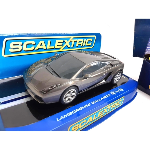 124 - A Scalextric Mercedes-Benz SLR McLaren, boxed, together with a Lamborghini Gallardo, boxed