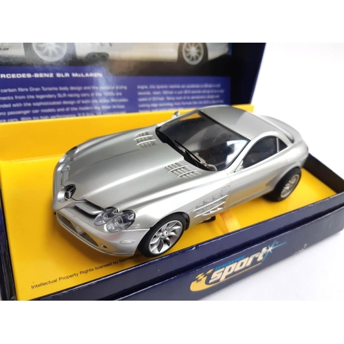 124 - A Scalextric Mercedes-Benz SLR McLaren, boxed, together with a Lamborghini Gallardo, boxed