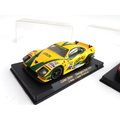 126 - A Fly Cars Model Ferrari 365 GTB/4, boxed, together with a Lister Storm, boxed