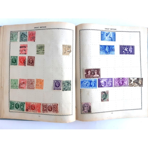 115 - A Triumph stamp album to include stamps from Great Britain, India, Hong Kong, Canada, Belgium, Austr... 