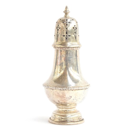 99 - A George V silver sugar caster by S W Smith & Co, Birmingham 1919, 4.5ozt