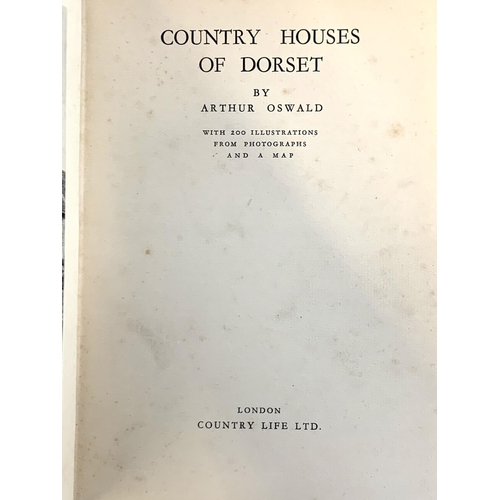 344 - Local interest: Oswald, Arthur, 'Country Houses of Dorset' with 200 illustrations and a map, London:... 