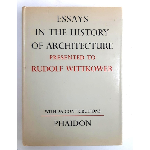 333 - 2 VOLUMES: Fraser, D. and others: ESSAYS IN THE HISTORY OF ARCHITECTURE (and ART - second volume) PR... 