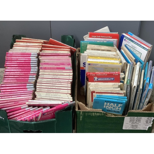 825 - Two boxes of Ordnance survey land ranger and other maps