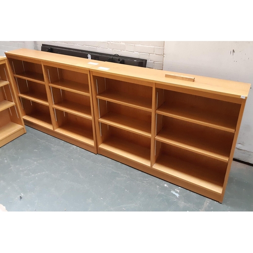 787 - Four modern bookcases, all with adjustable shelves, various widths, all 93cmH