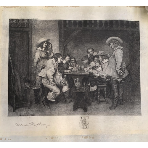 538 - A quantity of unframed prints after Meissonier, with 1906 valuation form