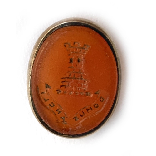 23 - A small lot to include a yellow metal mounted 19th century carnelian intaglio; an early 20th century... 