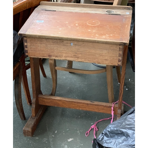 844 - A small school desk, 56cmW (AF)