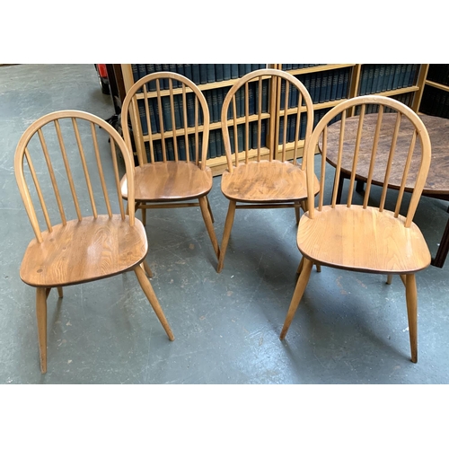 847 - A set of 4 Ercol stickback kitchen chairs