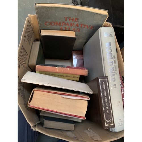 403 - Two boxes of books to include WWII interest and some Third Reich titles including a first edition of... 