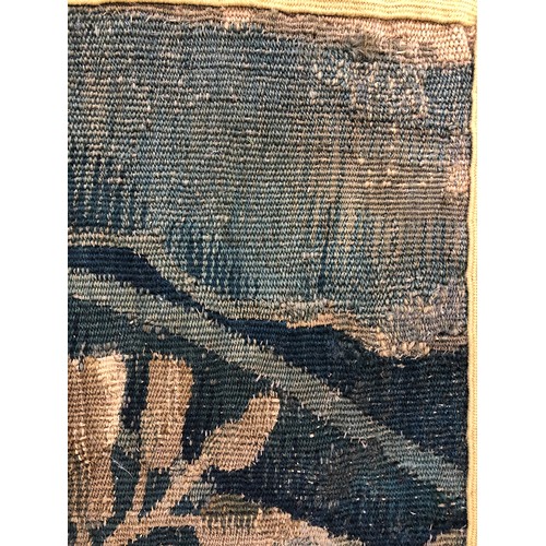 735 - A small piece of verdure tapestry, with two songbirds, 60x89cm

Provenance: part of the contents of ... 