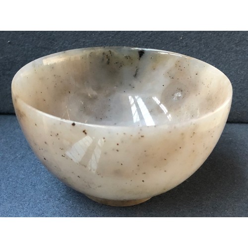 179 - A Chinese carved dendritic agate bowl, 10cm diameter, 6cm high