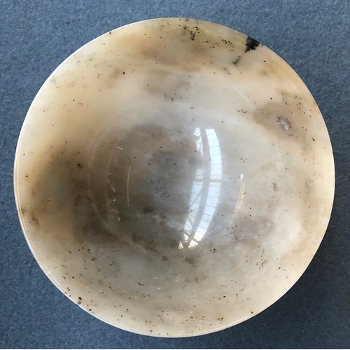 179 - A Chinese carved dendritic agate bowl, 10cm diameter, 6cm high