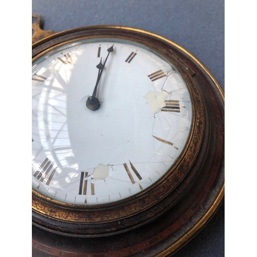 55 - A George III mahogany and brass cased sedan chair clock, the movement marked Fisher, London 509, 16c... 