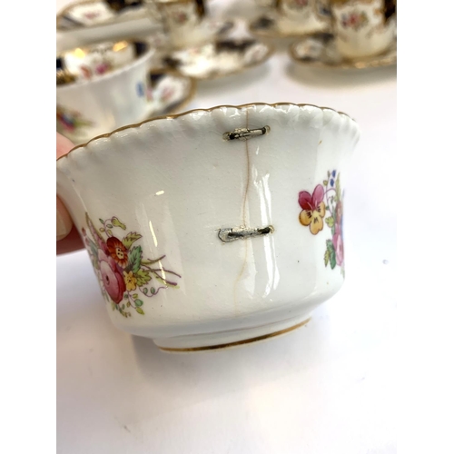 131 - A Coalport 'Batwing' part tea service, approx 42 pieces, cobalt blue colour, to include teacups (8),... 