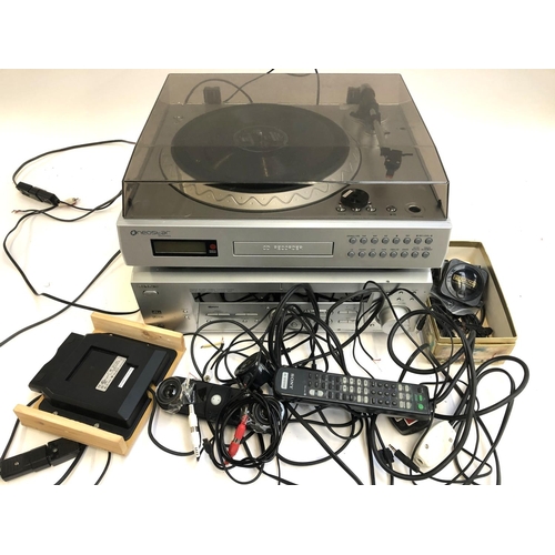 239 - A Neostar NTCD1 turntable with Cassette and CD player, together with a Sony digital audio/video cont... 