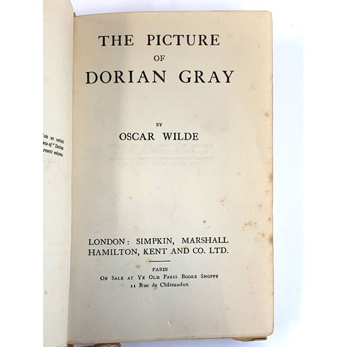 243 - Oscar Wilde, 'The Picture of Dorian Gray', Simpkin, Marshall Hamilton, Kent and Co, in gilt tooled l... 