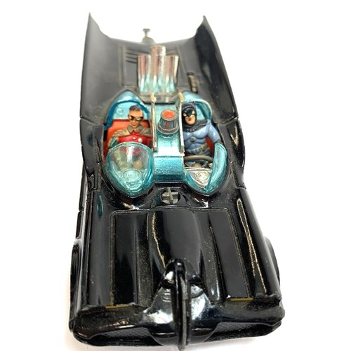 168 - A Corgi Batmobile die cast vehicle with Batman and Robin (no missiles), together with a Glastron spe... 