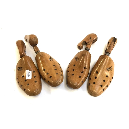 167 - Two pairs of adjustable beechwood Geoha shoe trees