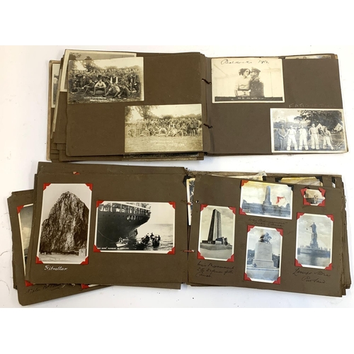 196 - Military Interest: An album of photographs, circa 1910-1914,  of various military men in camps inclu... 