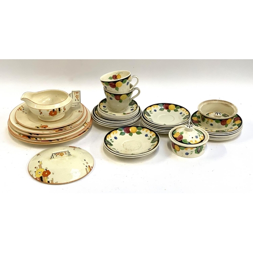 90 - An Adams Titian ware part tea service, together with a Homeleigh ware 'Mayfair' pattern part dinner ... 