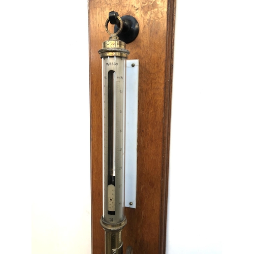 133 - A Nagretti & Zambra barometer, marked m/8639, standard conditions, temperature 0C, 980.665cm/s squar... 