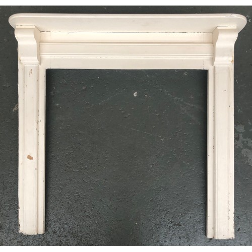 850 - A painted wooden fire surround, 125cmW