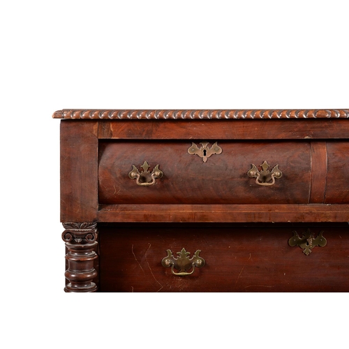 491 - A George IV Scottish mahogany chest of drawers, 114cm wide, 58cm deep, 114cm high