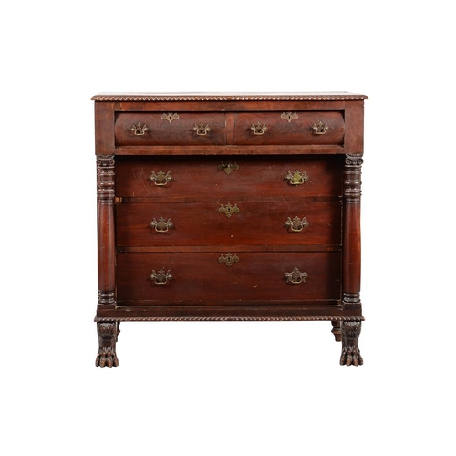 491 - A George IV Scottish mahogany chest of drawers, 114cm wide, 58cm deep, 114cm high