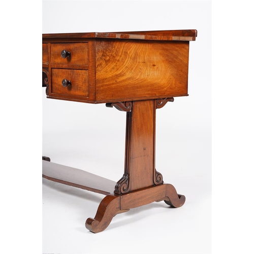 570 - An early Victorian mahogany side or dressing table, c.1840, 113cm wide, 55.5cm deep, 77.5cm high