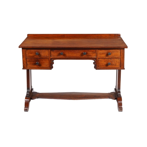 570 - An early Victorian mahogany side or dressing table, c.1840, 113cm wide, 55.5cm deep, 77.5cm high