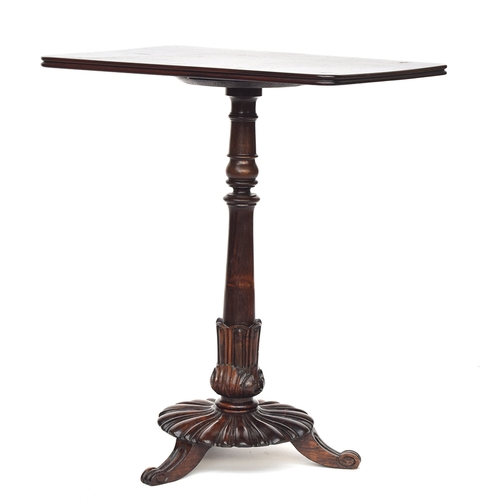 556 - A Regency occasional table, probably Scottish, the rectangular mahogany top on a turned rosewood col... 