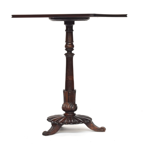 556 - A Regency occasional table, probably Scottish, the rectangular mahogany top on a turned rosewood col... 