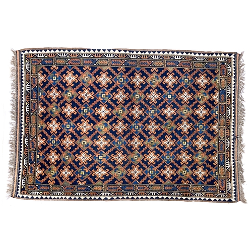 658 - A Persian Soumak wool rug, 152x228cm