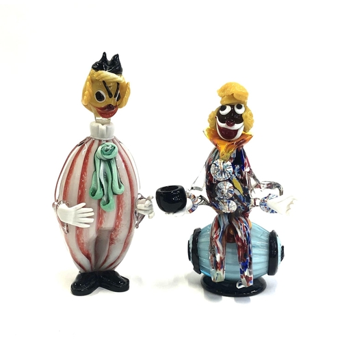 72 - Two Murano glass clowns, the tallest 35cmH