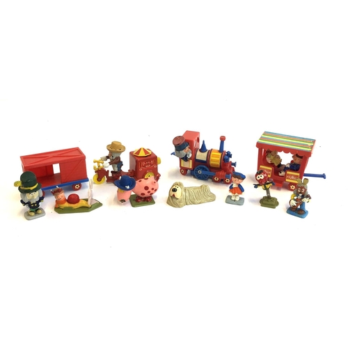 161 - A quantity of Corgi Magic Roundabout models and figures to include train with wagon, Mr McHenry tric... 