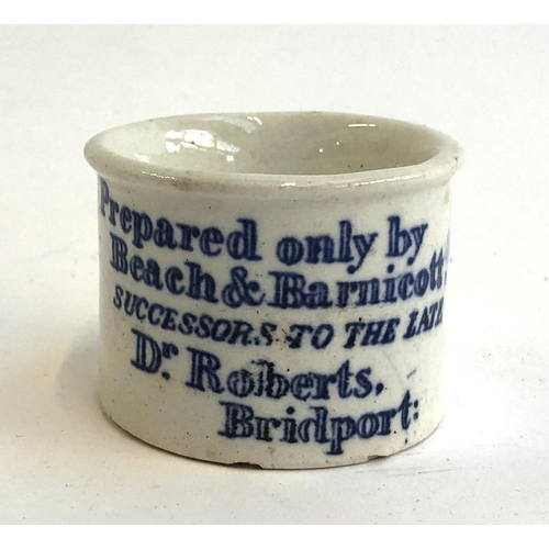 107 - Local Interest: A Beach & Barnicott pottery ointment jar, 3.5cmH