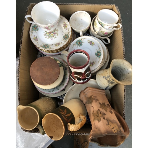 113 - A small lot of teawares and other ceramics to include Royal Staffordshire, Johnson Bros., Colclough,... 