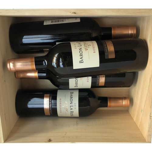 217 - Four bottles of 2014 Baron la Rose, Bordeaux, (12%/75cl)