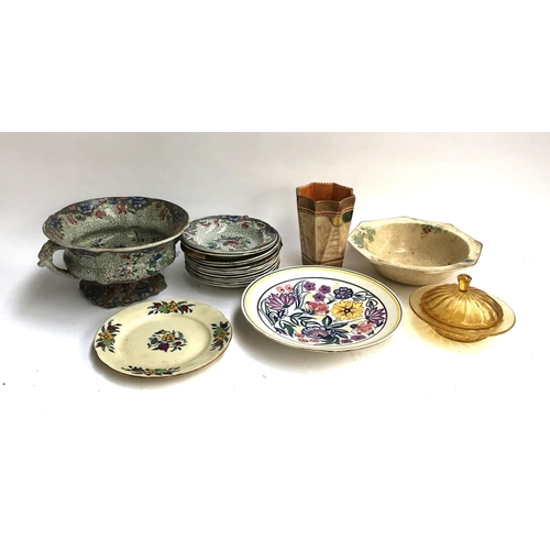 122 - A mixed lot to include Midwinter, Poole pottery, Devon Ducal, Copeland Spode, etc