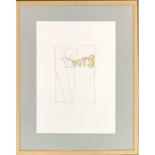 475 - 'Donuts', limited edition print, signed Hugo '06, numbered 2/6, 54x39cm