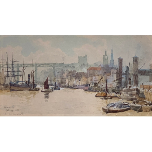 270 - Herbert Menzies Marshall (1841-1913), 'Newcastle', pencil and watercolour, signed, titled and dated ... 