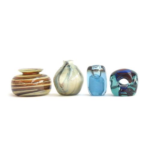 222 - A collection of art glass to include a Karlin Rushbrooke (b.1944) art glass paperweight, signed and ... 