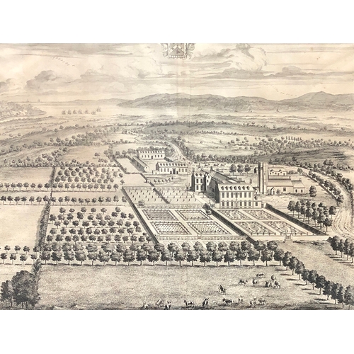 225 - Johannes Kip (1652-1722), an 18th century engraving, 'Alveston - The Seat of Edward Hill', the plate... 