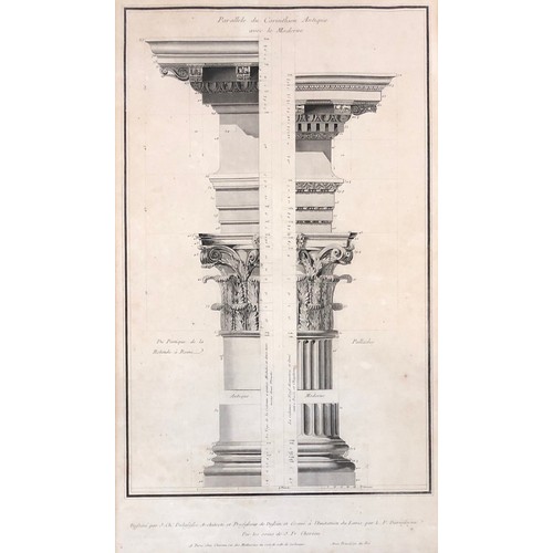 237 - Jean-Charles Delafosse (1734-1789) engraved by Jacques Chéreau (1688-1776), a set of seven architect... 