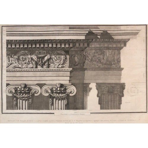 237 - Jean-Charles Delafosse (1734-1789) engraved by Jacques Chéreau (1688-1776), a set of seven architect... 